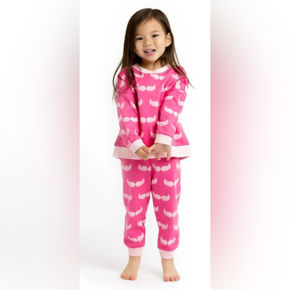 Paris Hilton X Monica & Andy Baby Girls 2 Piece Oversized Sporty Sweatsuit NWT